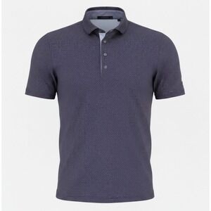 Greyson Golf Polo Shirt Mens Medium Blue Geometric 1898 Oak Tree Golf Club